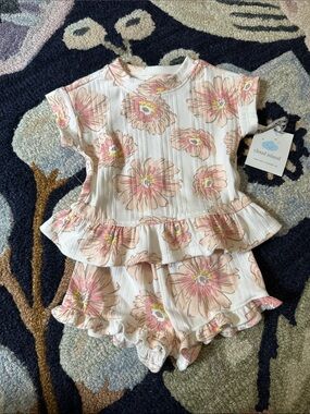 Cloud Island Floral Two-Piece Outfit